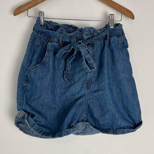 H&M Paper Bag Shorts Size 6 Blue